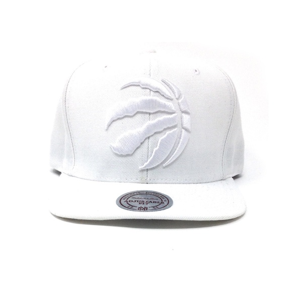 Mitchell and Ness Toronto Raptors Partial Logo White Snapback Hat - Picture 1 of 5